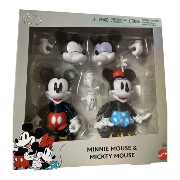Disney 100th anniversary Mickey and Minnie Mouse Collectors Figures By Mattel - Picture 1 of 7